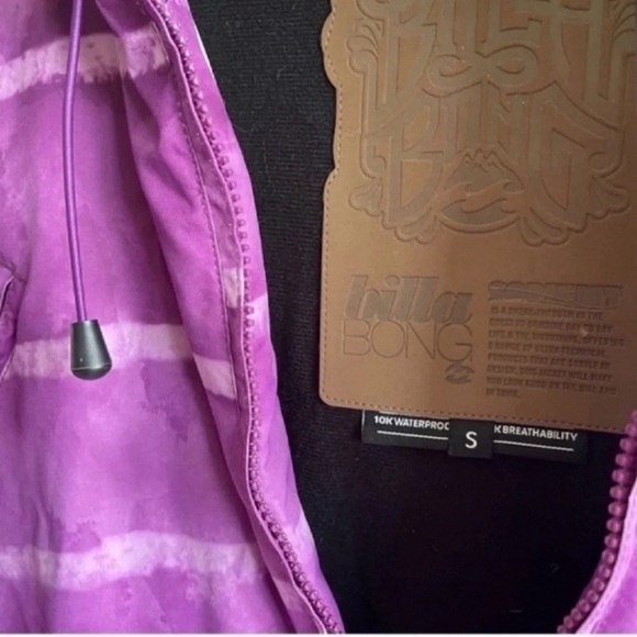 Billabong Womens Winter Jacket Purple Tie Dye Ski
Snowboard Waterproof Hooded - Picture 7 of 15